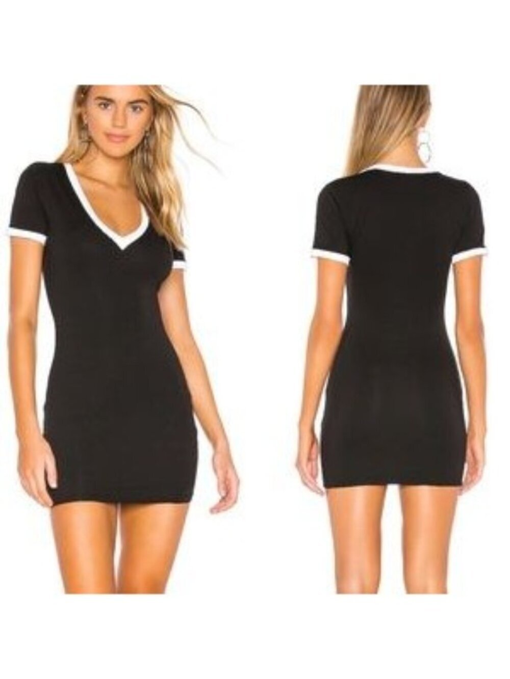 Superdown Brinley Black T-shirt Mini Dress